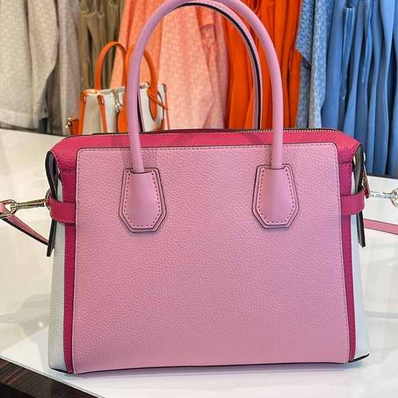 MICHAEL KORS
Mercer Md Top Zip Color-Block Belted Satchel Crossbody Purse 

NWT - Picture 4 of 16